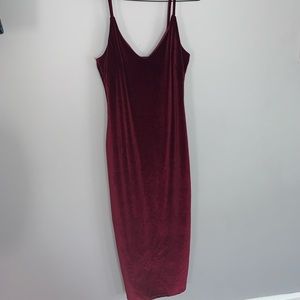 Burgundy Velvet Dress